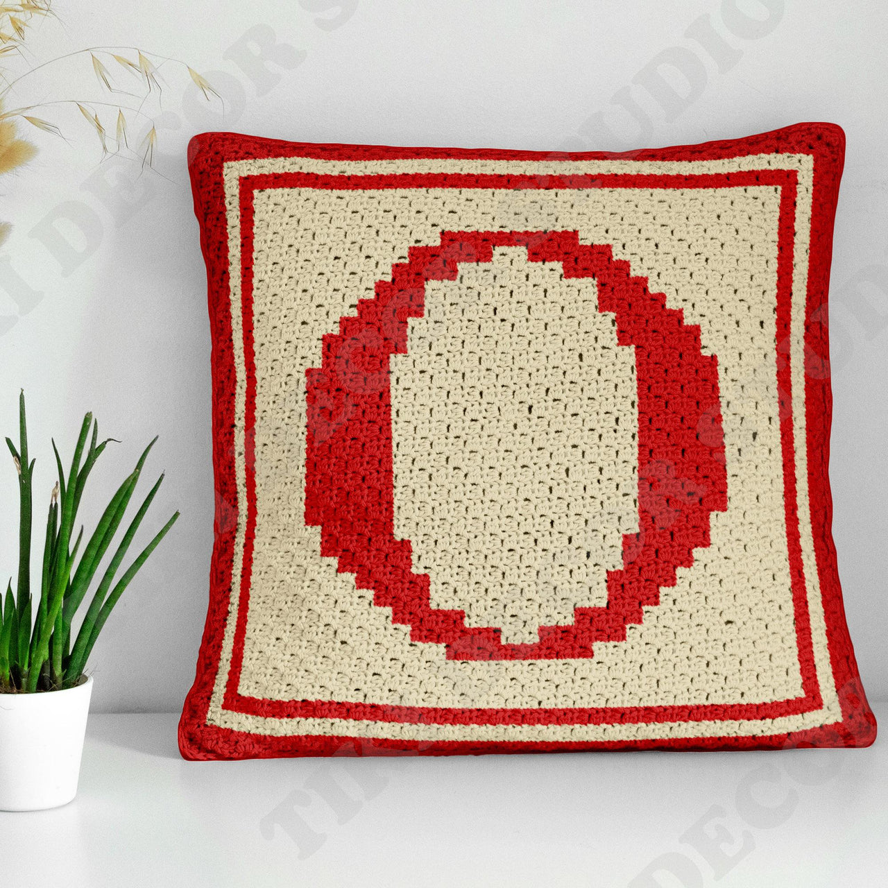Letter O Pillow Cover CROCHET PATTERN