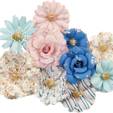 Prima Marketing Mulberry Paper Flowers - Hermosa Beach/Golden Coast, 10/Pkg