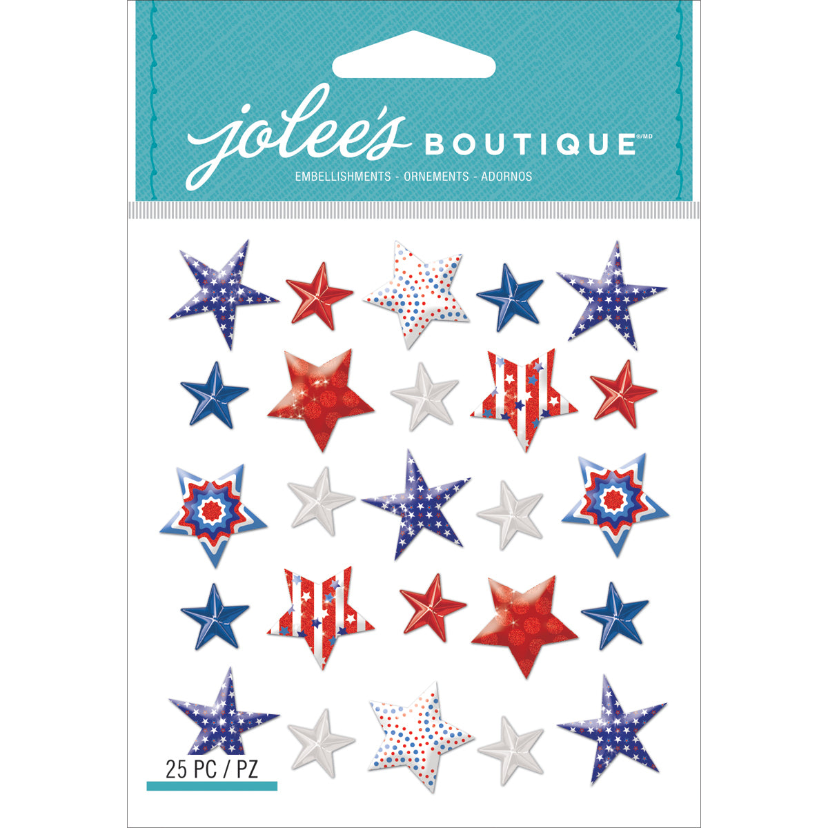 Jolee's Boutique Dimensional Stickers - Patriotic Stars