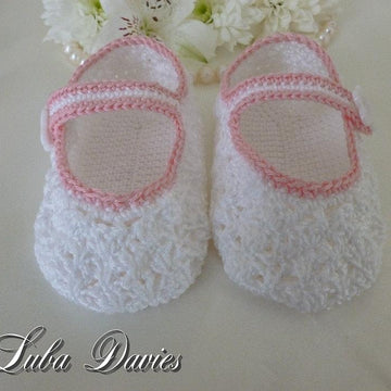 Lacy Crocheted Baby Shoes