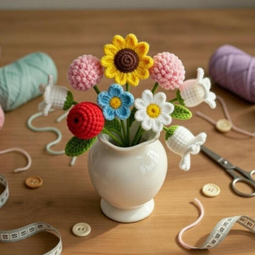 Crochet Flower Bouquet Pattern – PDF + Video Tutorial.