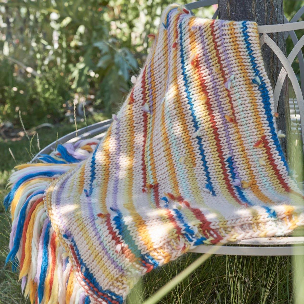Chunky Blanket Knitting Pattern