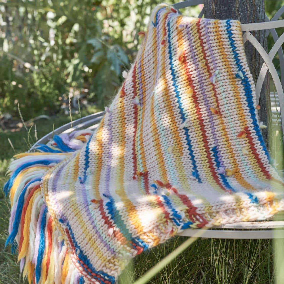 Chunky Blanket Knitting Pattern