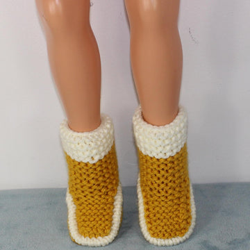Childrens 2 Colour Super Chunky Slipper Boots
