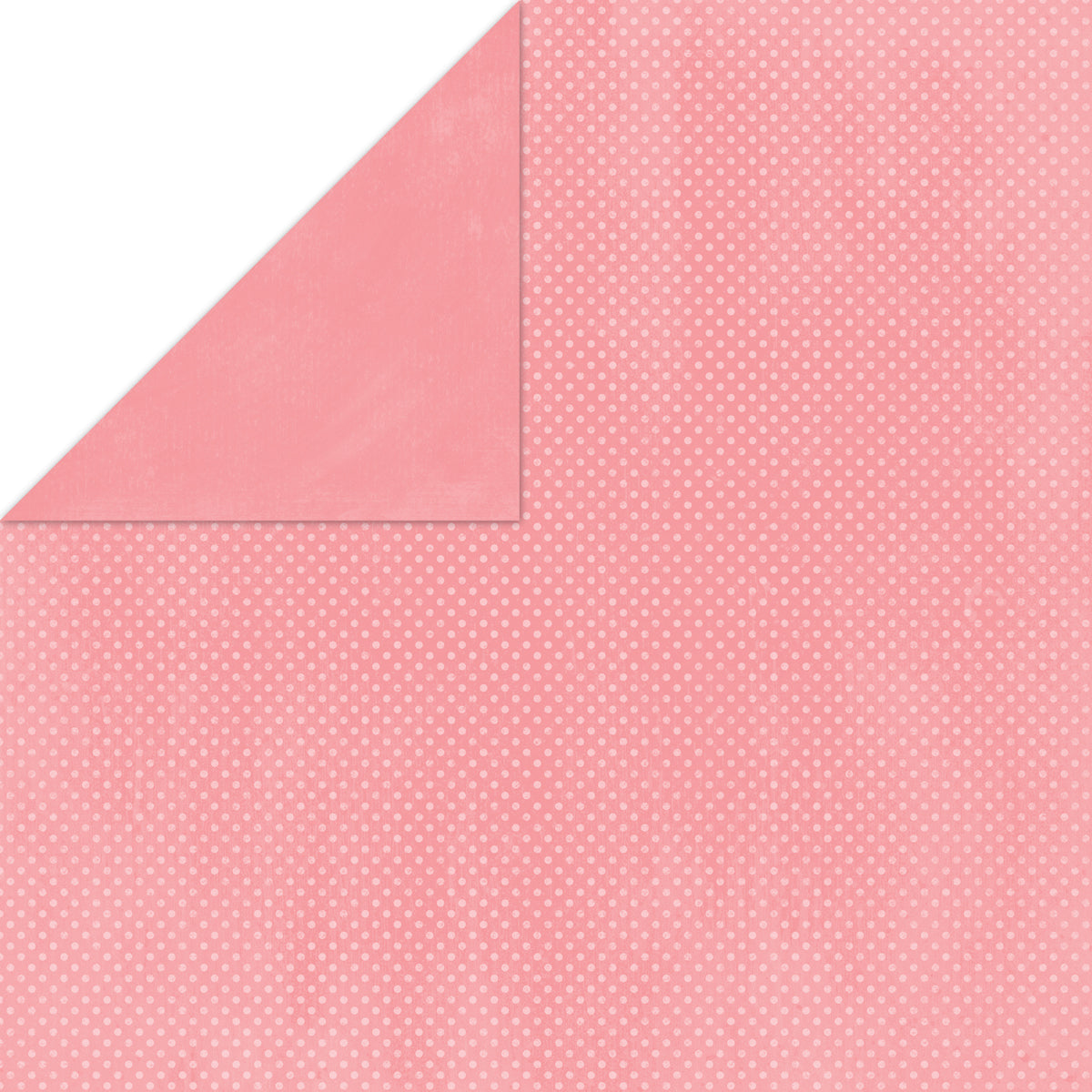 American Crafts BoBunny Double Dot Double-Sided Textured Cardstock 12"X12" 25/Pkg - Flamingo