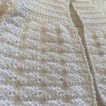 Shell Baby Cardigan and Bonnet