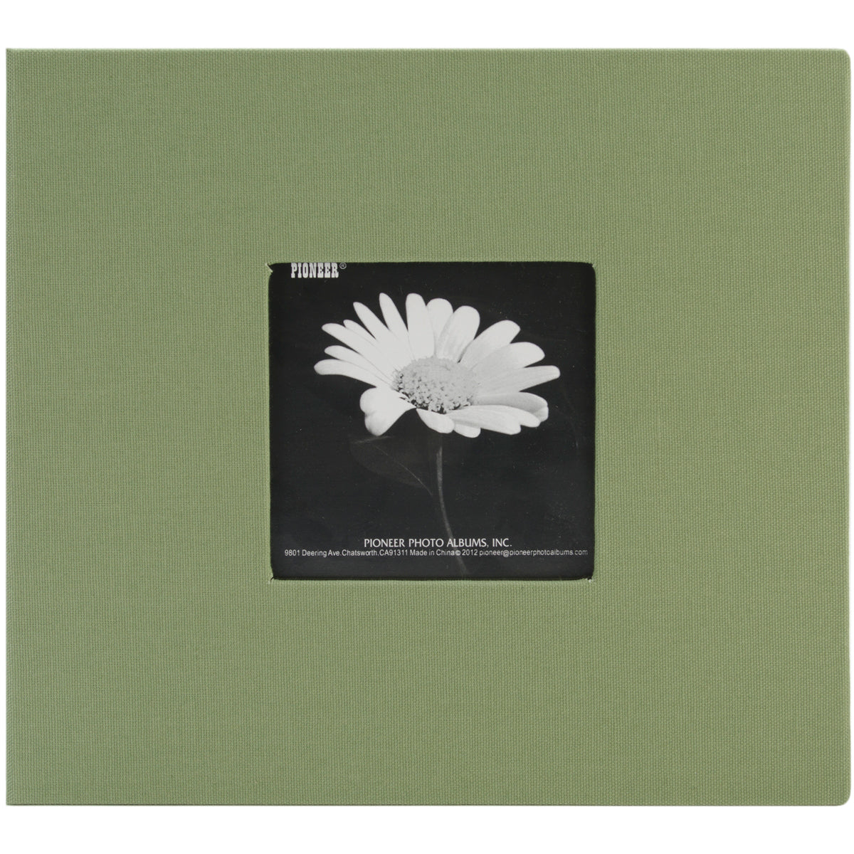 Pioneer Book Cloth Cover Post Bound Album 8"X8" - Herbal Green