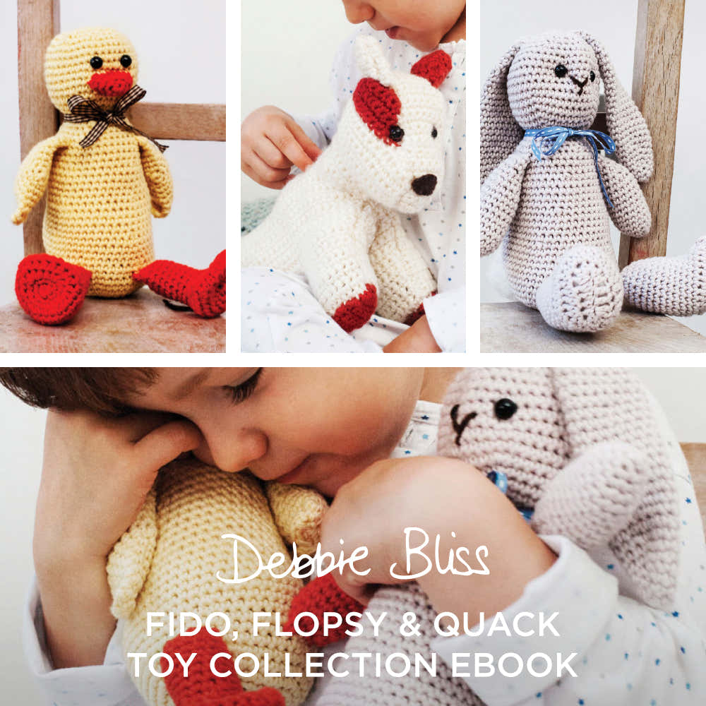 Fido, Flopsy & Quack Ebook - Toys Crochet Patterns for Children by Debbie Bliss