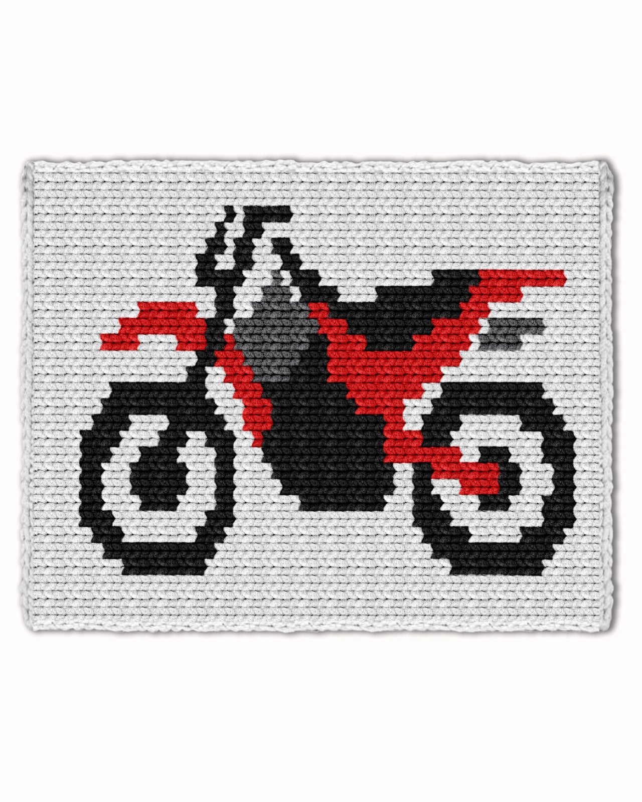 Moto Blanket Finger Knitting Pattern kids motorbike diagram motocross chunky knit afghan chart dirtbike hand knited throw motorcycle