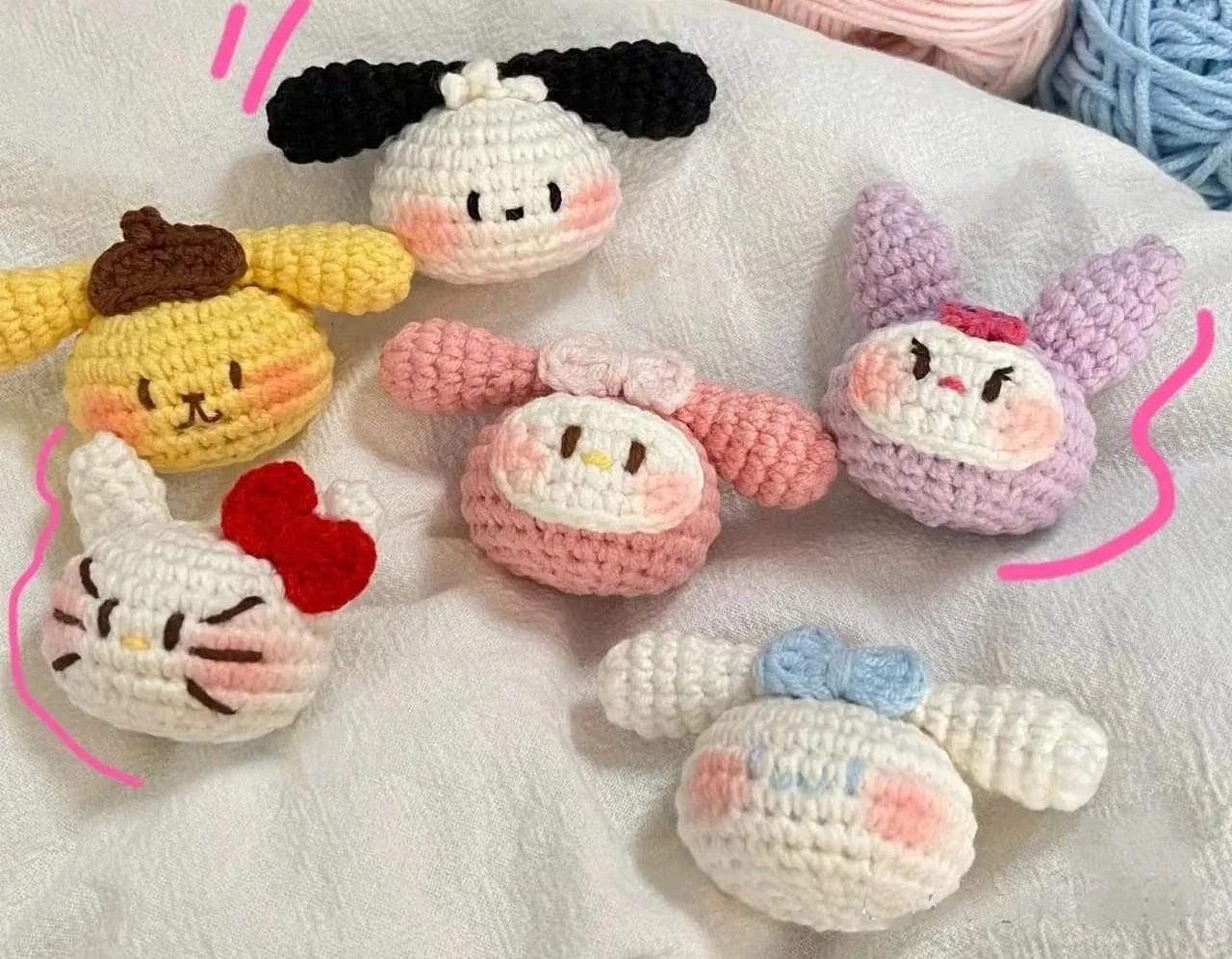 Kitty Cat & Friends Doll Heads Crochet Patten