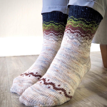 Painted Waves Socks