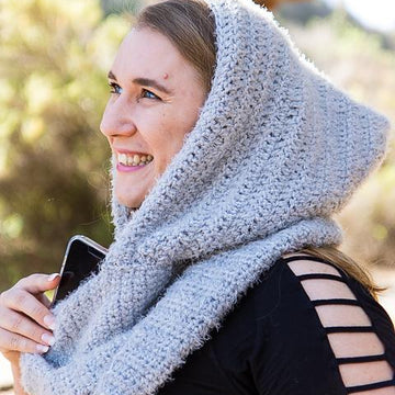 Hooded Infinity Scarf with Pockets