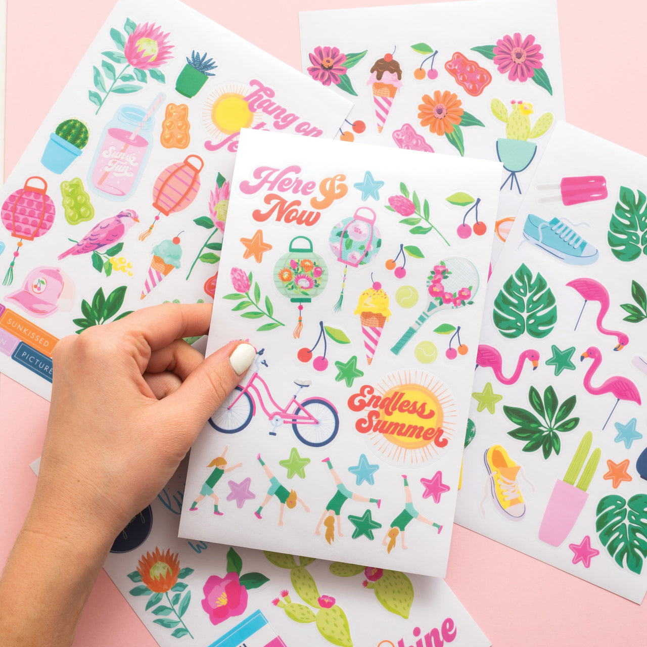 American Crafts Dear Lizzy Here & Now Sticker Book - Shapes W/Gold Foil Accents