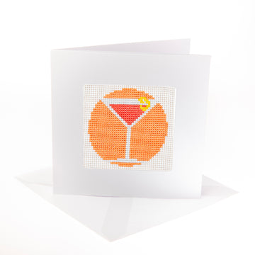 Stitchfinity Cosmopolitan Mini Card Cross Stitch Kit - 13cm x 13cm