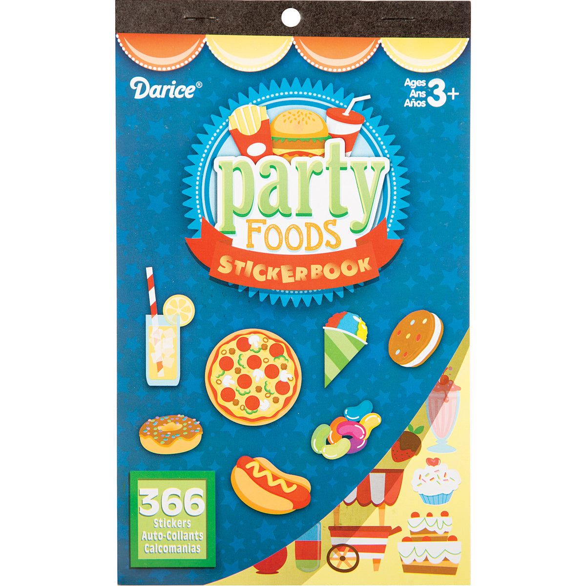 Darice Sticker Book 9.5"X6" - Party Foods 366/Pkg