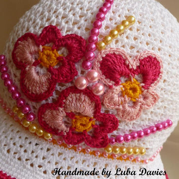 Crochet Baby Cloche Beanie Pansy