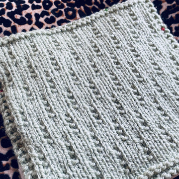 Knit and Purl Patchwork Blanket