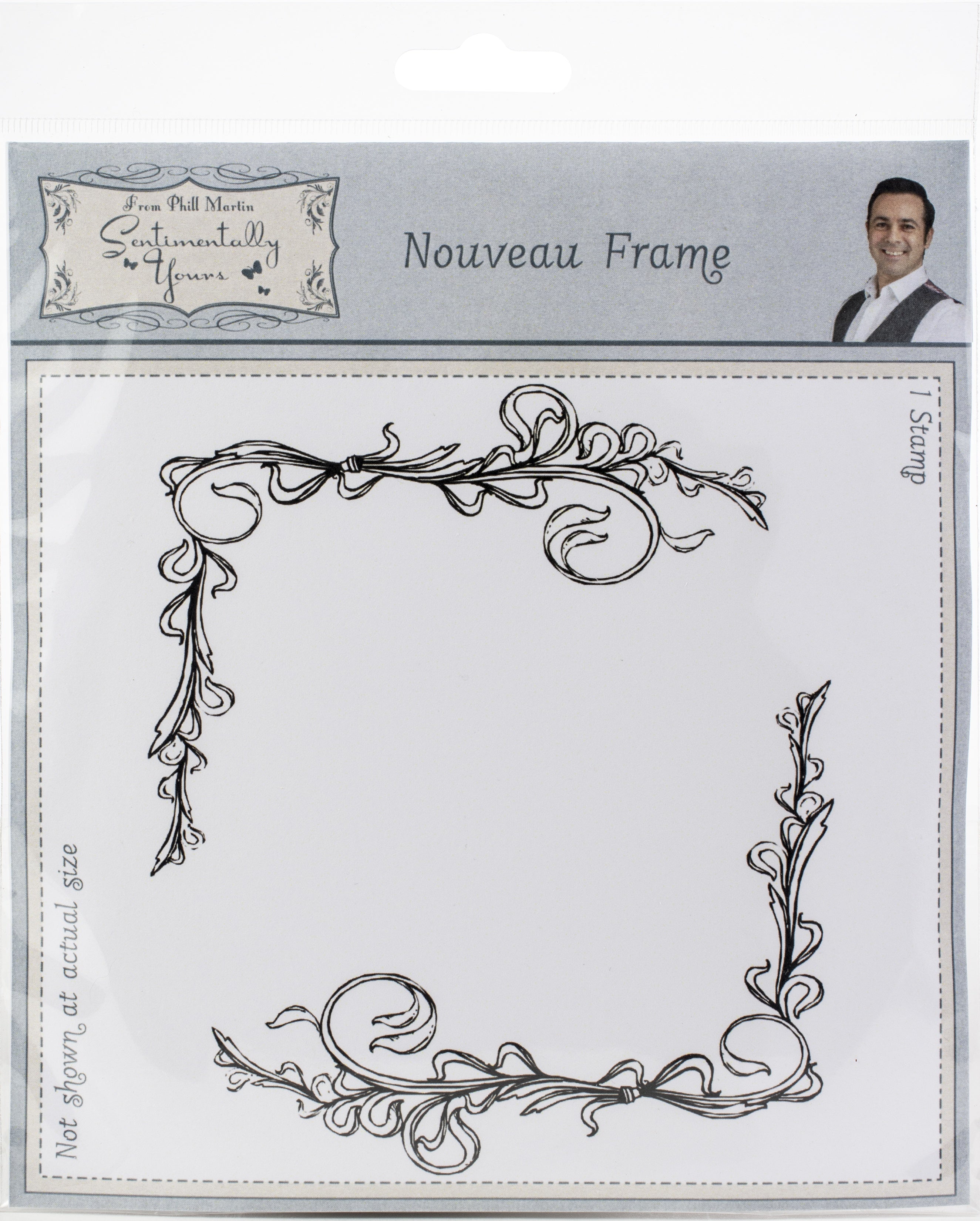 Creative Expressions Sentimentally Yours By Phill Martin Pre-Cut Rubber Stamp - Nouveau Frame