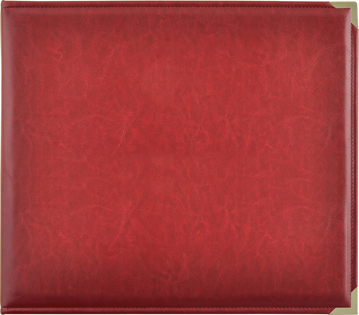 Kaisercraft Leather D-Ring Album 12"X12" - Deep Red