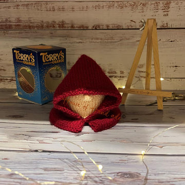 Hooded Cloak Chocolate Orange Cover Knitting Pattern