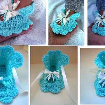 531 S Baby Christening Shoes Crochet Pattern