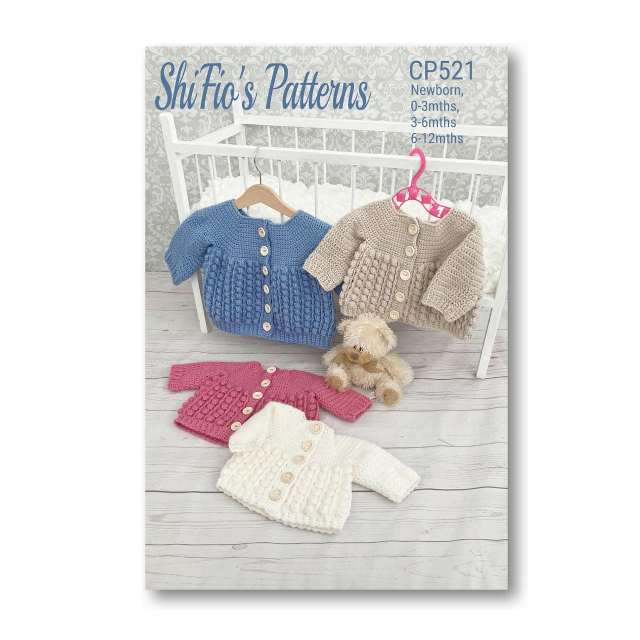 521- Bobble Cardigan Crochet Pattern -519
