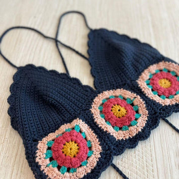Lace Up Halter Bikini Top Pattern Easy Crochet Summer Crop Top Beginner Beachwear PDF DIY Festival Top Crochet Swim Top Design