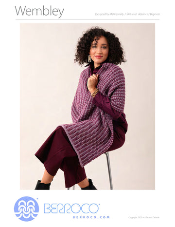 Wembley Shawl in Berroco Emberstone - Downloadable PDF