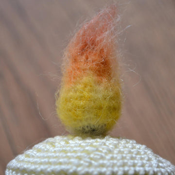 Crochet candle. Easter decorated candle. Candle ornament. Traditional cross. Holiday decor. Easter project