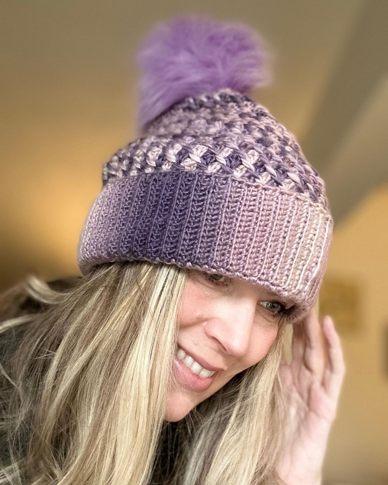 Violet spiral hat