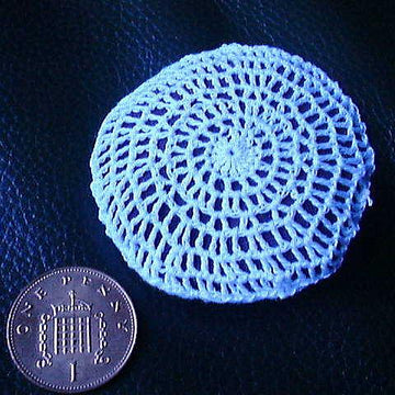 1:12th scale circular frilly cushion