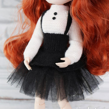 Music Panda outfit for Blythe doll