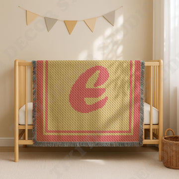 Initial Name Letter E | C2C crochet baby blanket pattern