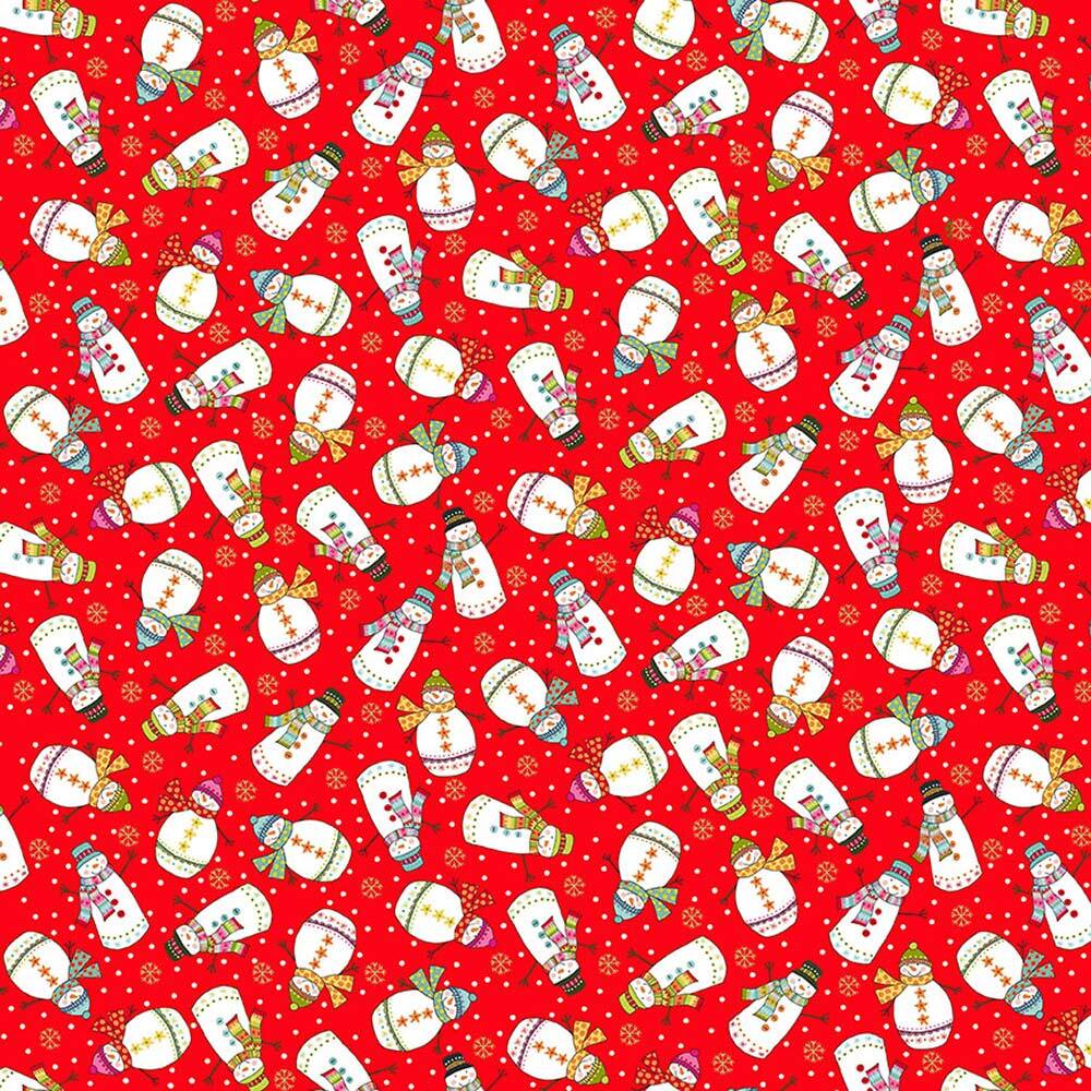 Makower Santa Express - Snowman Red