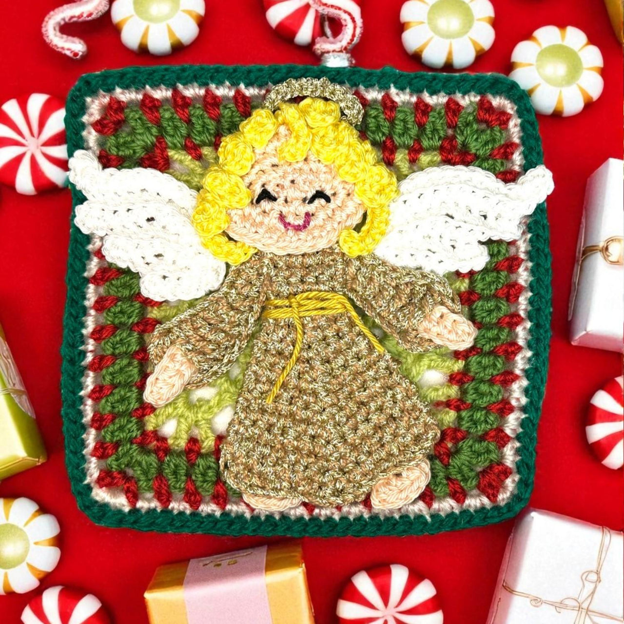 Angel Granny Square Crochet pattern