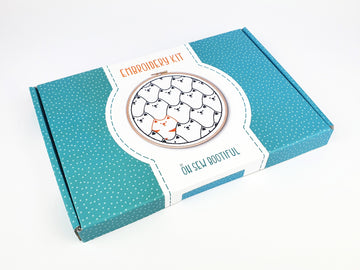 Oh Sew Bootiful Cats Printed Embroidery Kit
