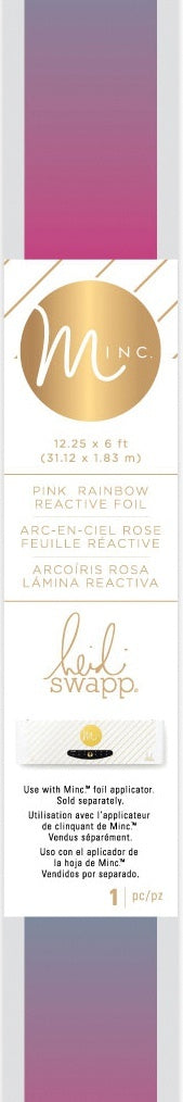 American Crafts Heidi Swapp Minc Reactive Foil 12.25" - Pink Rainbow 6' Roll