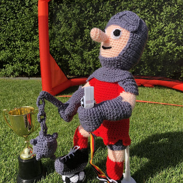 Football mascot amigurumi doll