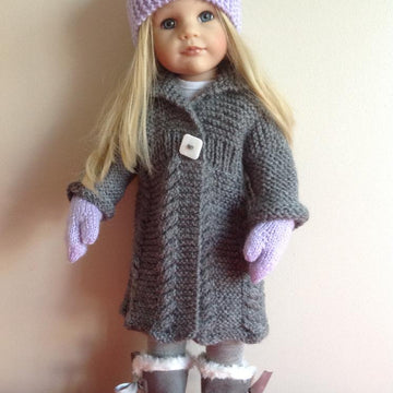 Cable Coat for 18" Dolls