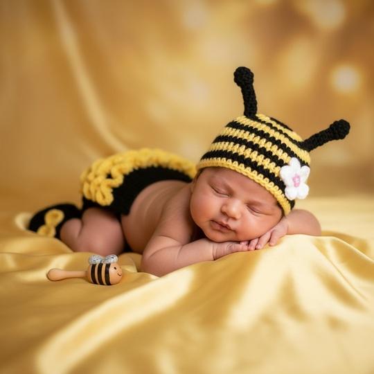 Crochet Baby Bee Outfit
