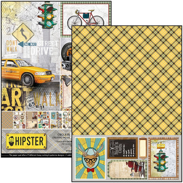 Ciao Bella Double-Sided Creative Pack 90lb A4 9/Pkg - Hipster, 9 Designs/1 Each