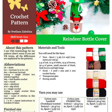 290 Reindeer bottle sleeve