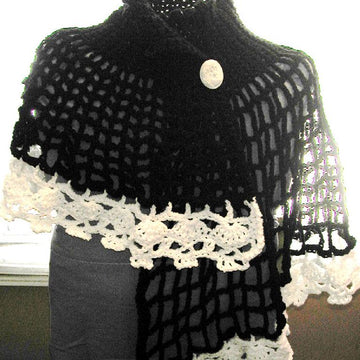 Wicked! A Creepy Skull Asymetrical Capelet