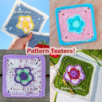 Strawberry Flower Granny Square