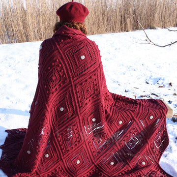Cable and Lace Shawl and Afghan