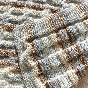 Reversible Baby Blanket in DK yarn