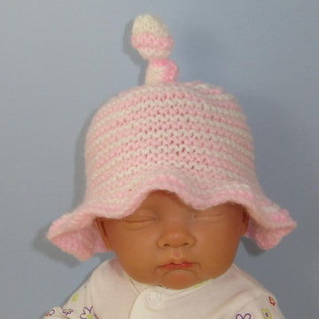 Baby Simple Stripe Topknot Sun Hat