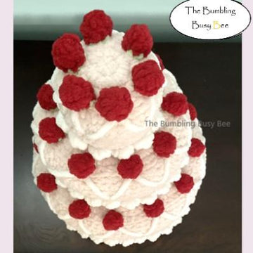 3 TIER CAKE 2 in 1 Crochet Pattern (Strawberry & Blueberry options included)