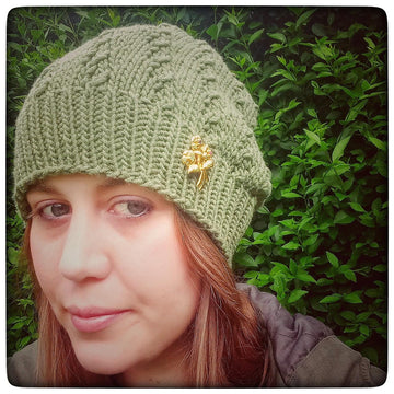 Zig zag lace beanie