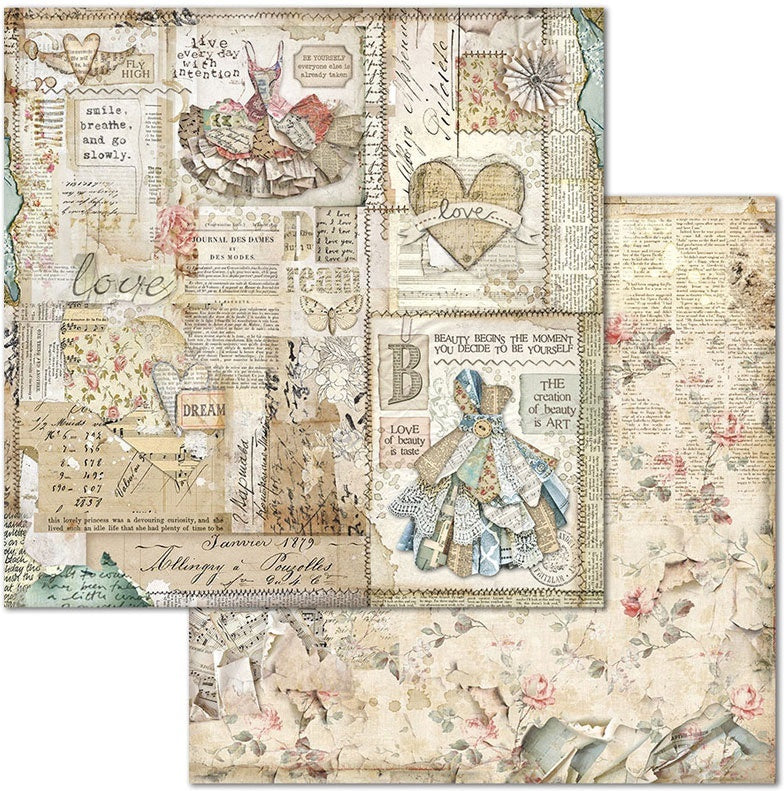 Stamperia Intl Stamperia Double-Sided Paper Pad 8"X8" 10/Pkg - Imagine, 10 Designs/1 Each